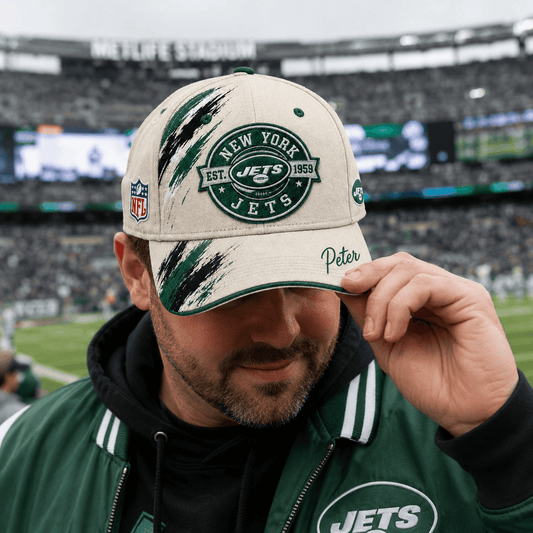Premium NFL x NYJ Custom Name Cap For Football Fans Loving Sporty Style 030726