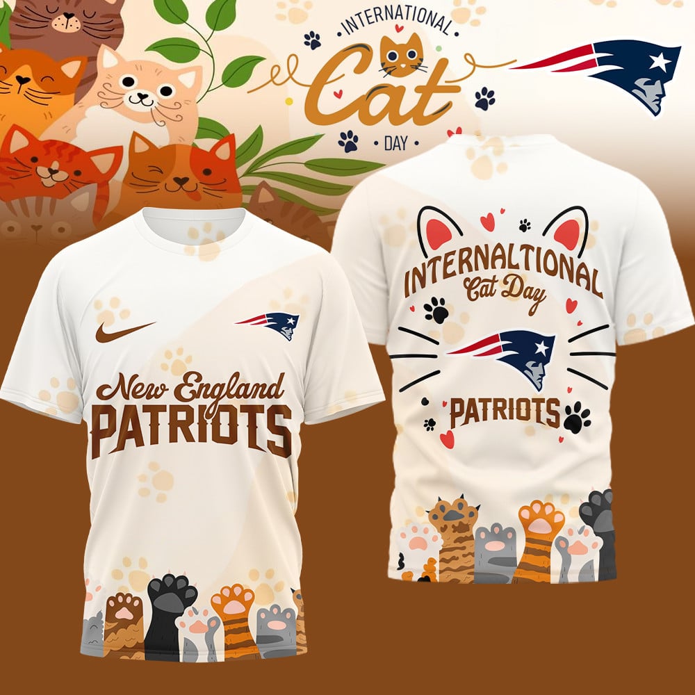 Premium NFL x New England Patriots International Cat Day 3D Shirt NDT LVH