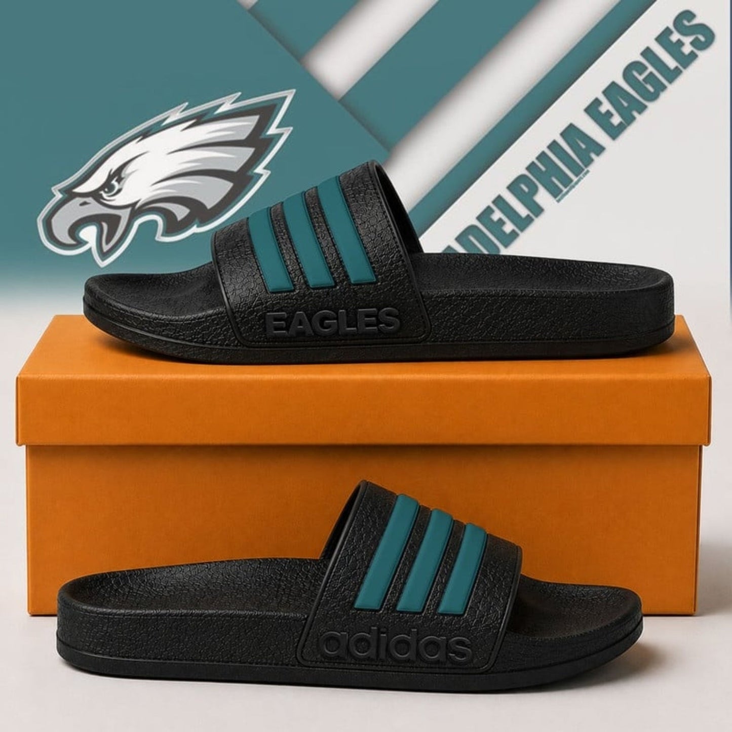 Premium NFL x PHI Adidas Slide Slippers NDT NHM 040626