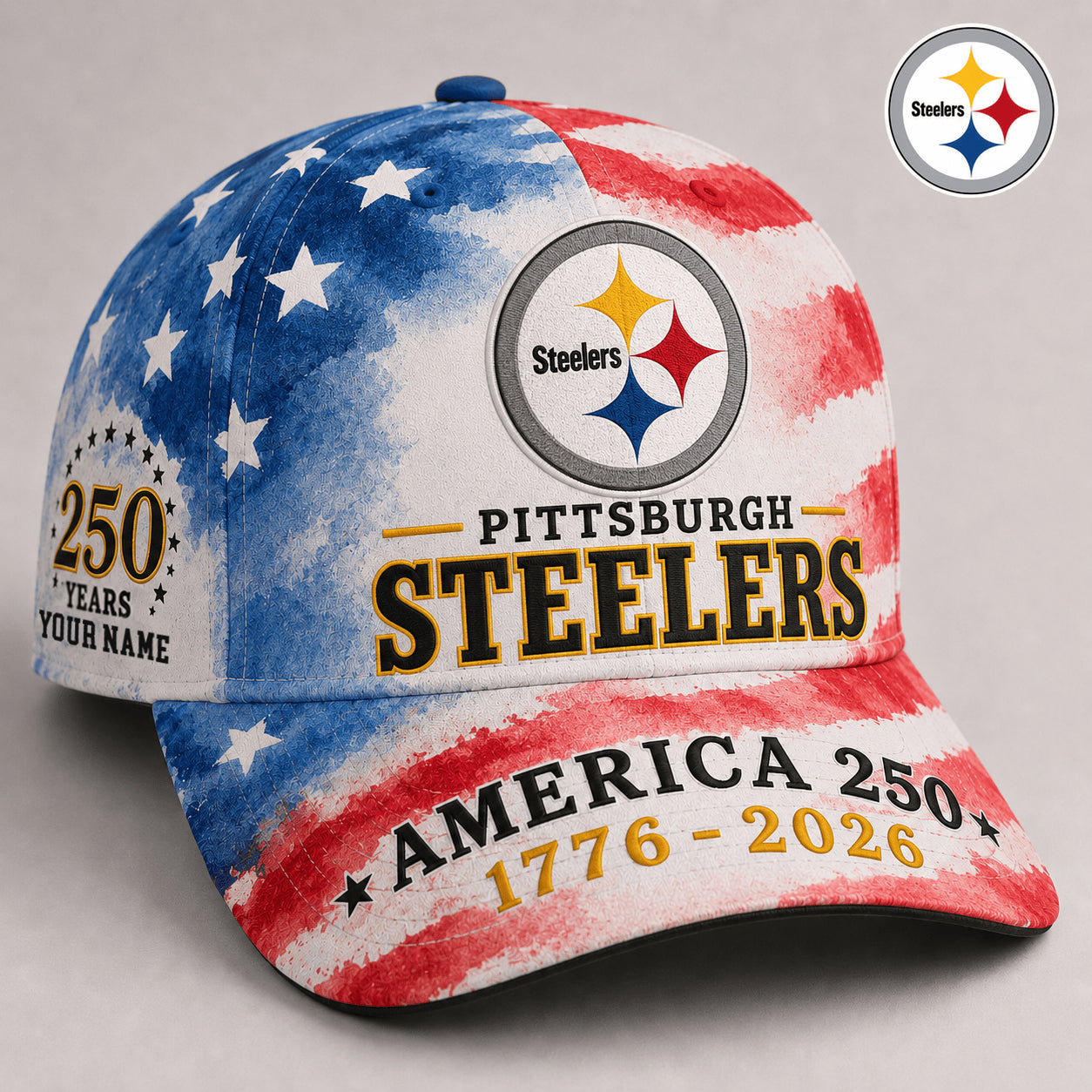 Premium NFL x PIT 250 Years Of Freedom Custome Name Cap 160626