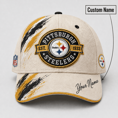 Premium NFL x PIT Custom Name Cap For Football Fans Loving Sporty Style 030726