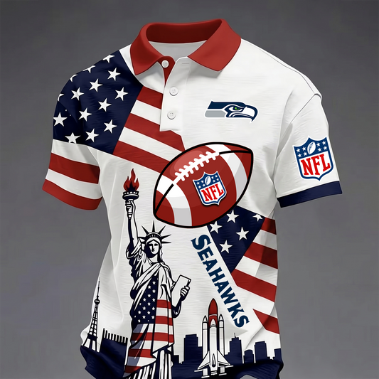 Premium NFL x SEA USA 250 Year Anniversary Polo Shirt 200626