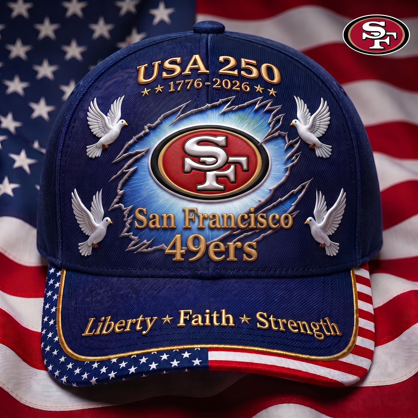 Premium NFL x SF 250 Years Anniversary Of Freedom Cap V3  260626