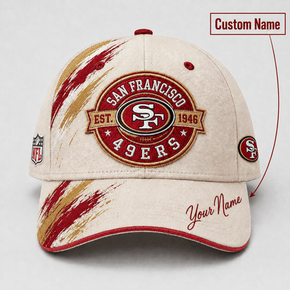 Premium NFL x SF Custom Name Cap For Football Fans Loving Sporty Style 030726