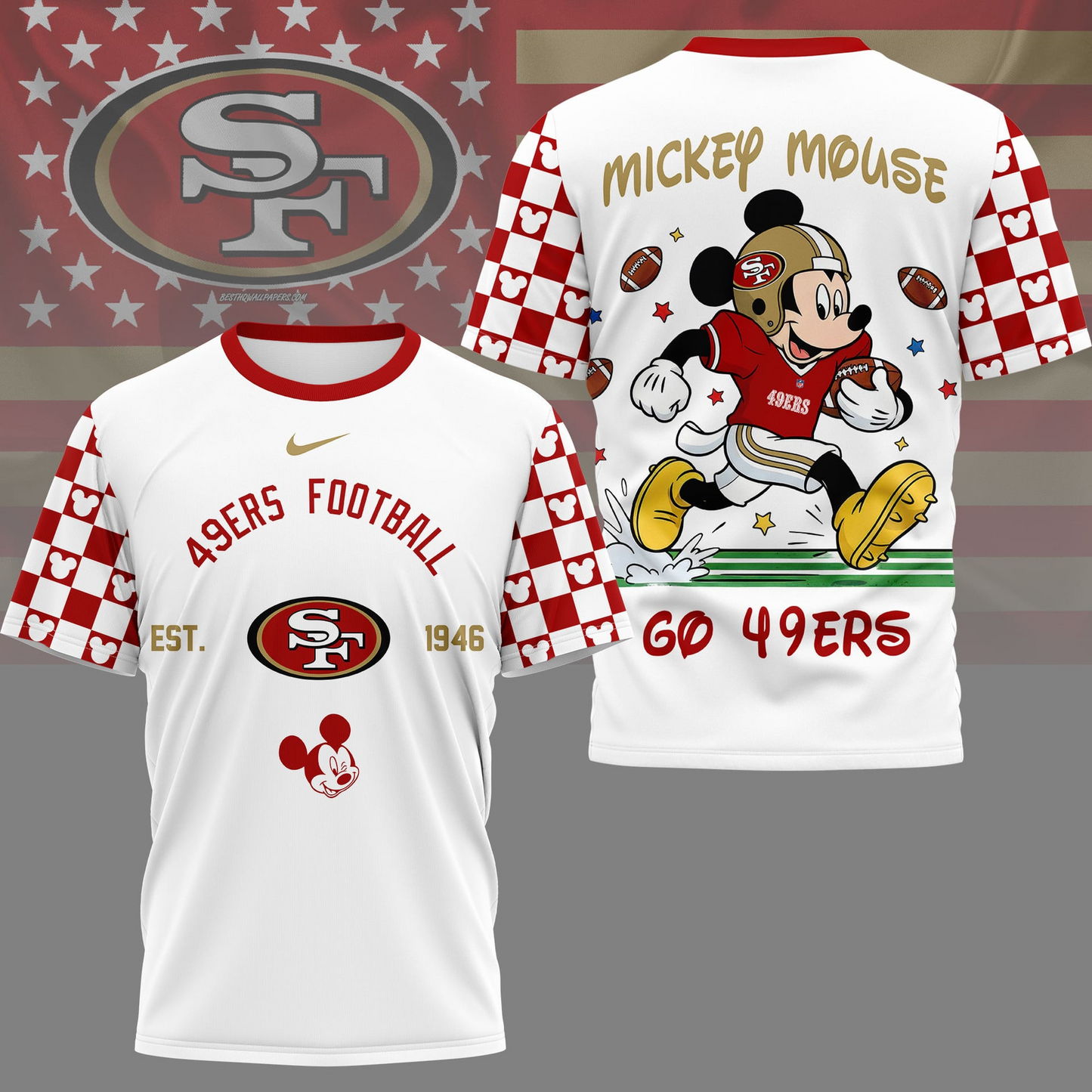 Premium NFL  x SF Mouse Football 3D Shirt NDT VHM