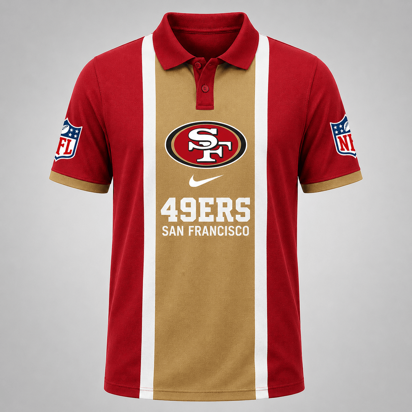 Premium NFL x SF Sports Inspired Vertical Stripe Polo 250626