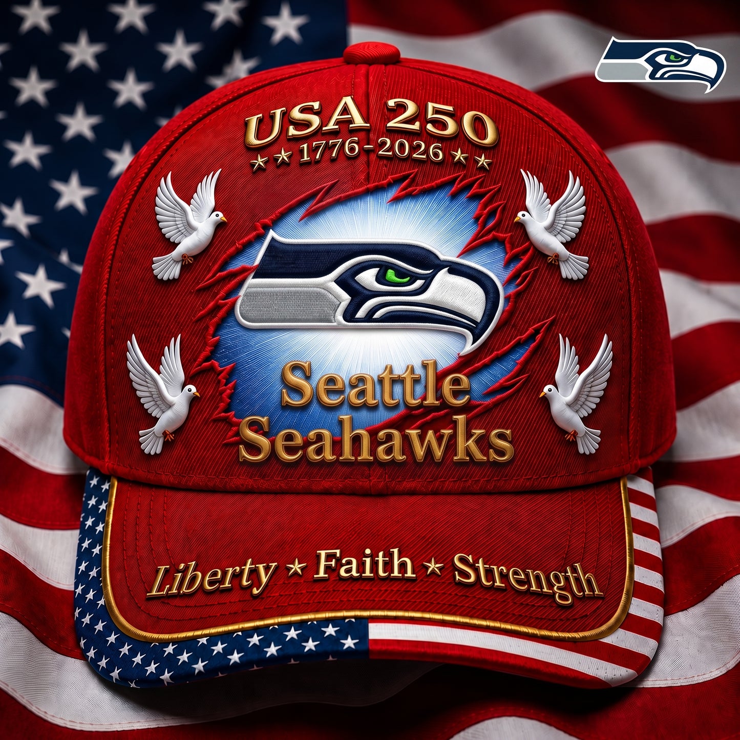 Premium NFL x SS 250 Years Anniversary Of Freedom Cap V3  260626