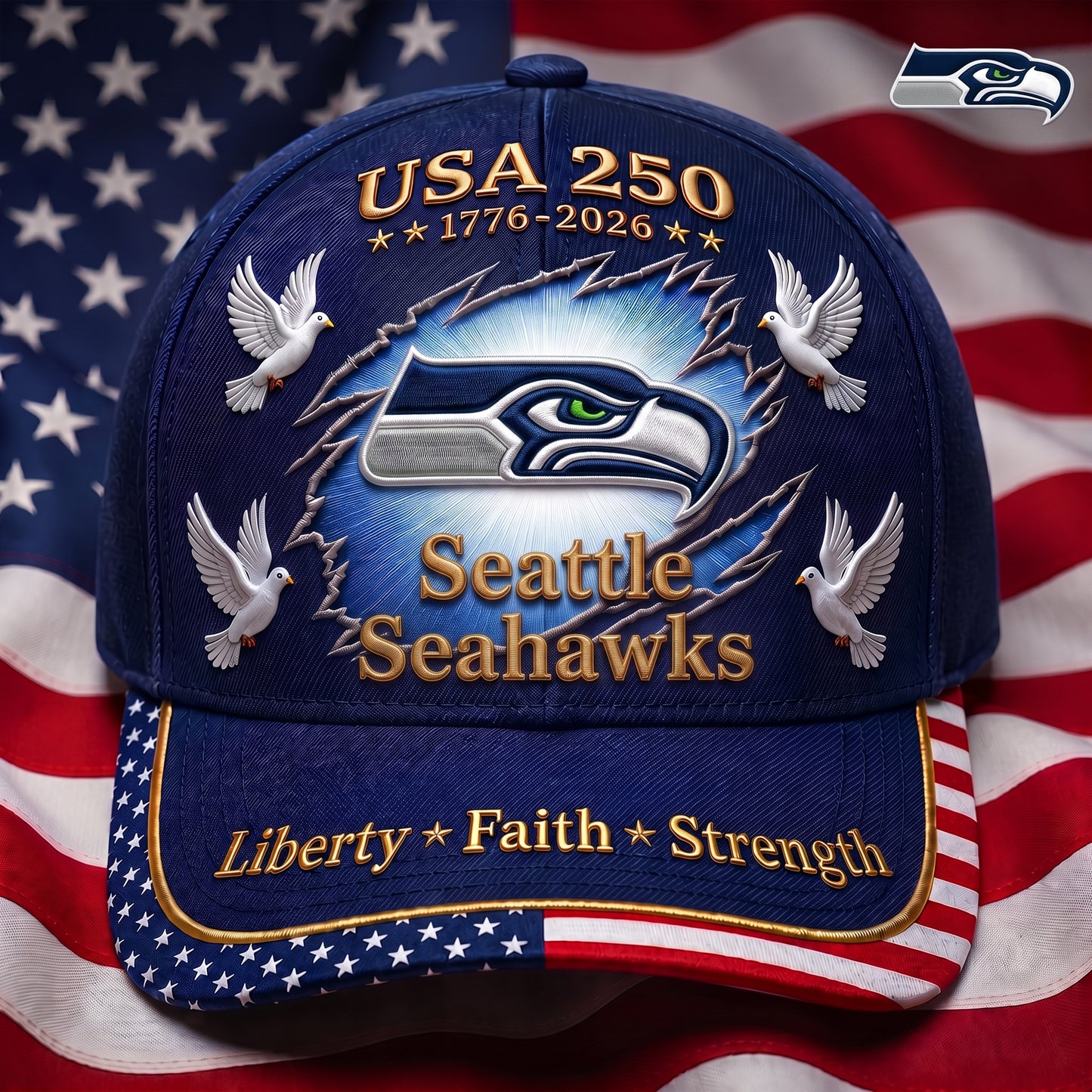 Premium NFL x SS 250 Years Anniversary Of Freedom Cap V3  260626