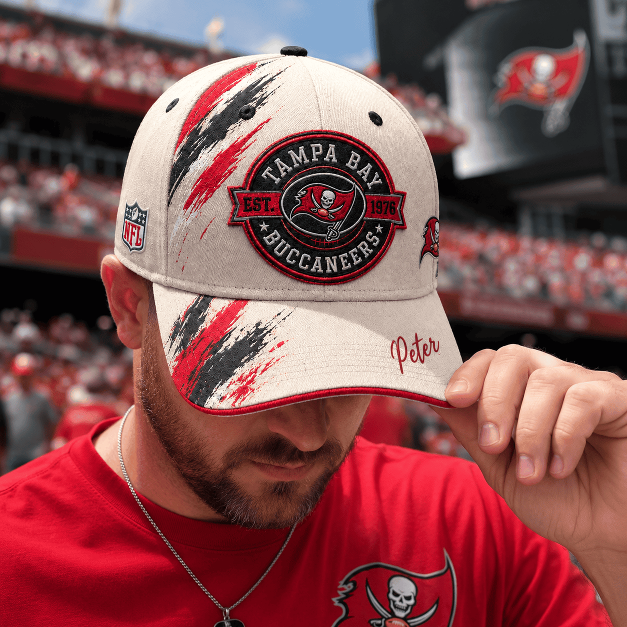 Premium NFL x TB Custom Name Cap For Football Fans Loving Sporty Style 030726