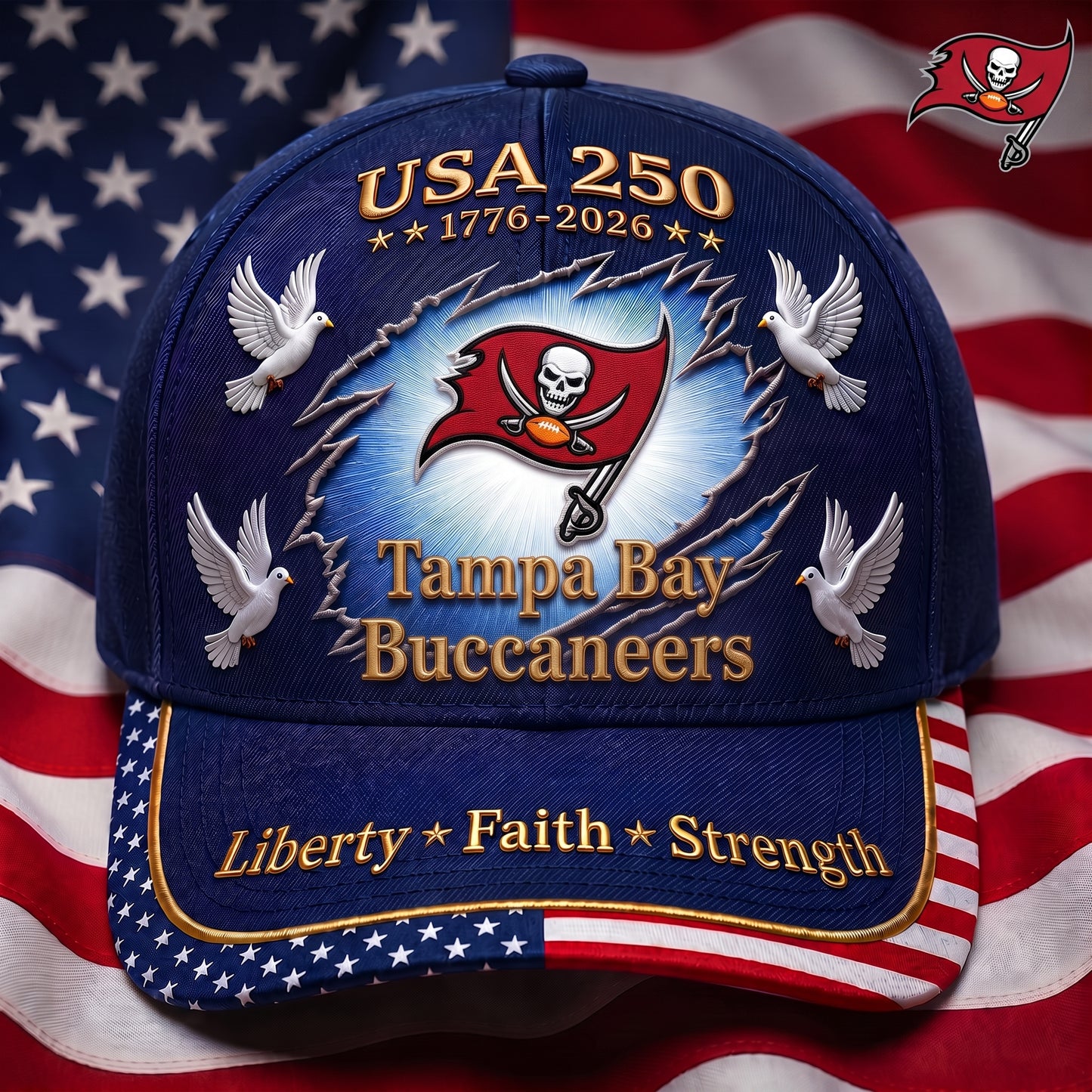 Premium NFL x TBB 250 Years Anniversary Of Freedom Cap V3  260626