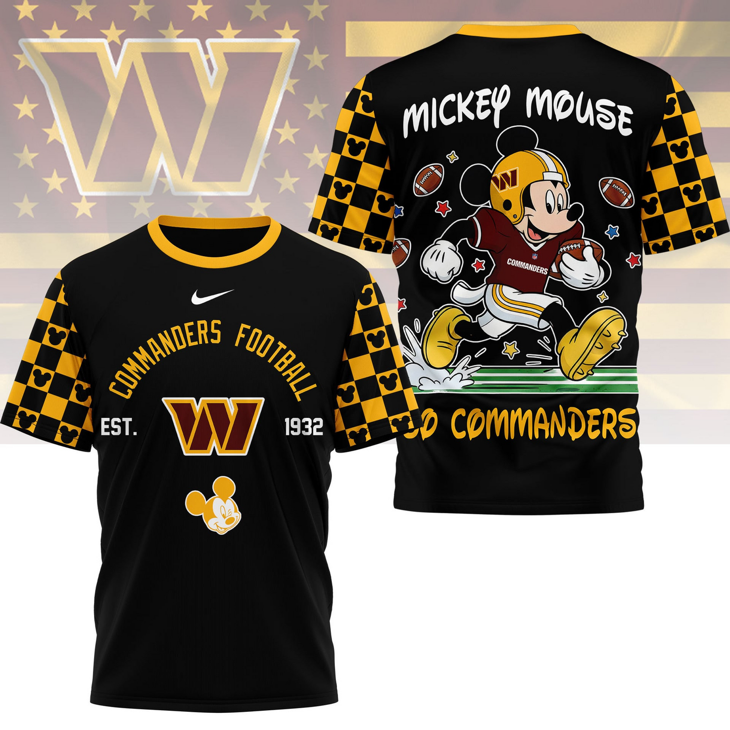 Premium NFL  x WC  Mouse Football 3D Shirt NDT VHM