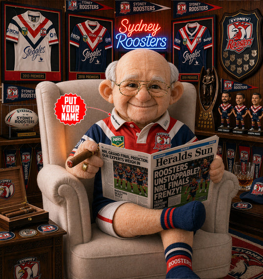Premium NRL X SR Heritage Custome name  Grandpa Collectible Plush NDT LVH 210426