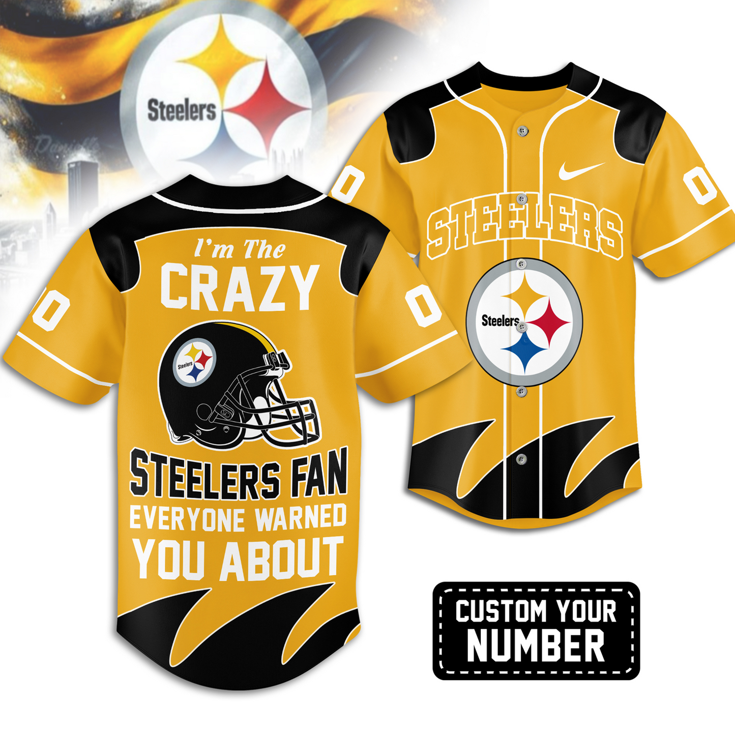 Premium PIT x NFL Crazy Football Fan Personalized Jersey DATND TANTD