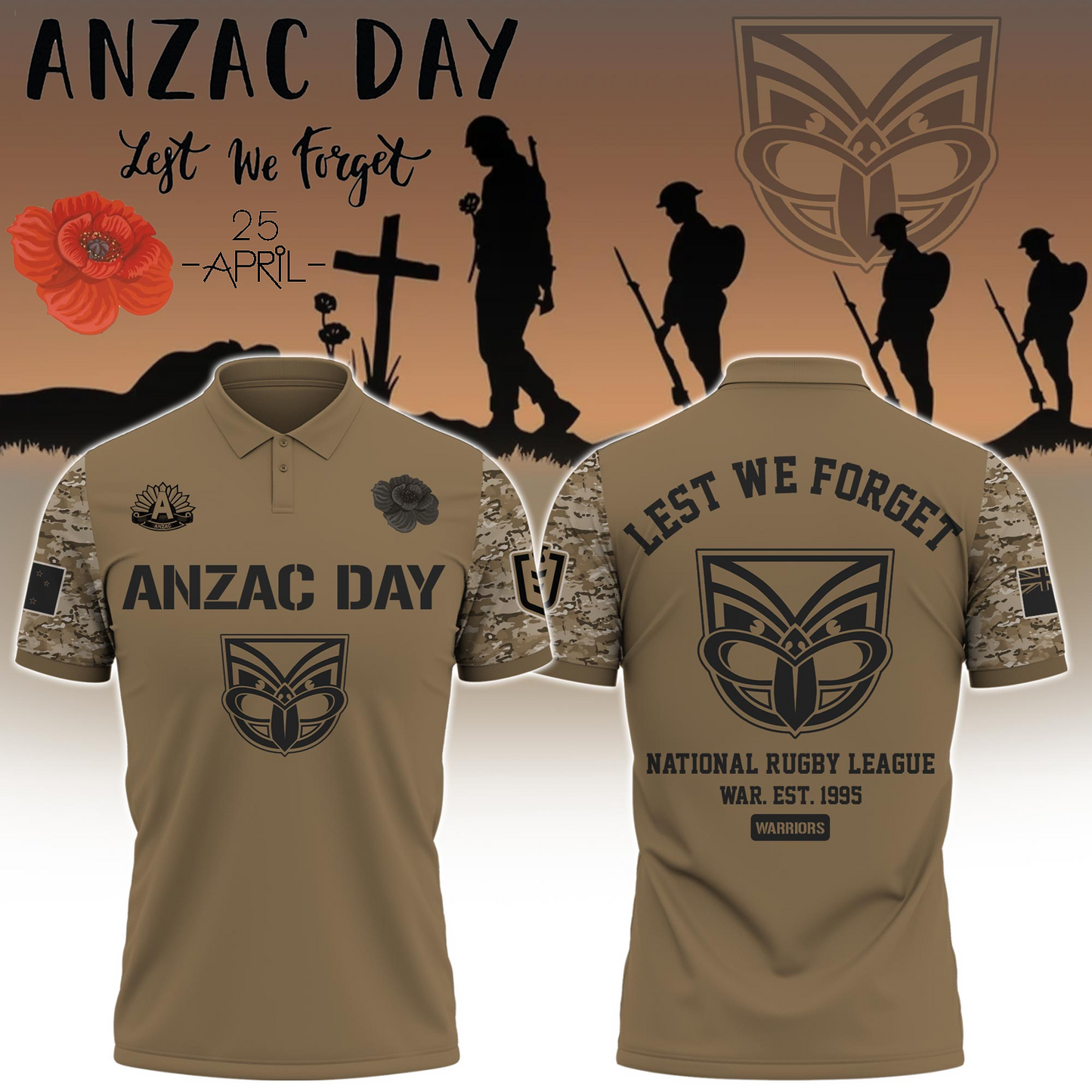 Premium WAR x Anzac Day Shirt DATND TANTD