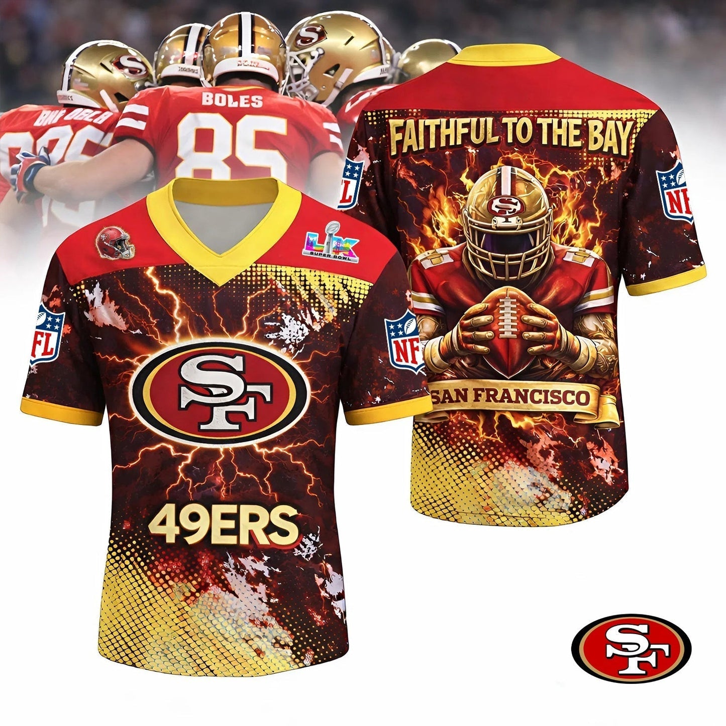 Premium NFL X SF V-neck Baseball Jersey NDT NHM 130126