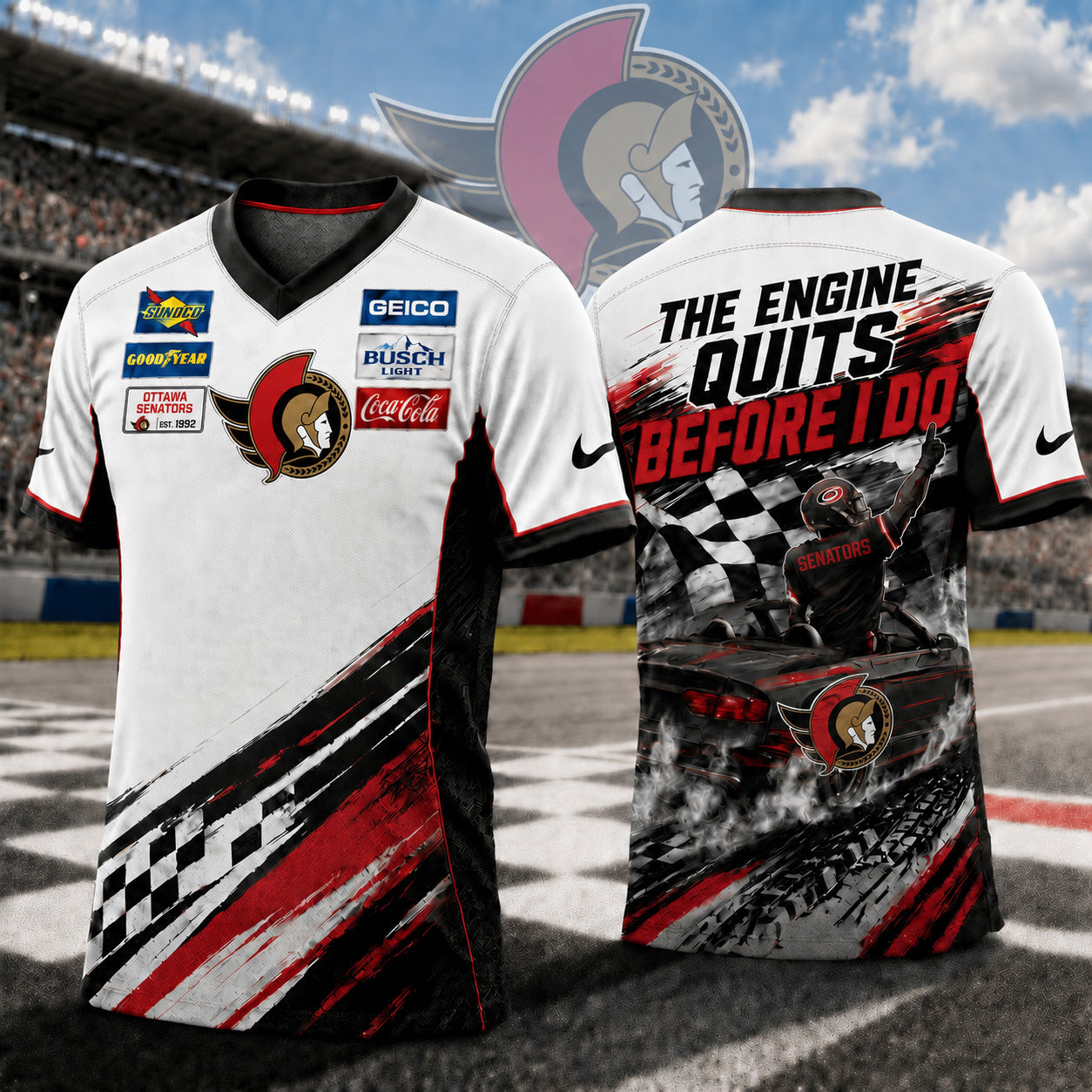 Premium NHL X OS Speedway NASCAR Fan Jersey Shirt NDT NTN 180526