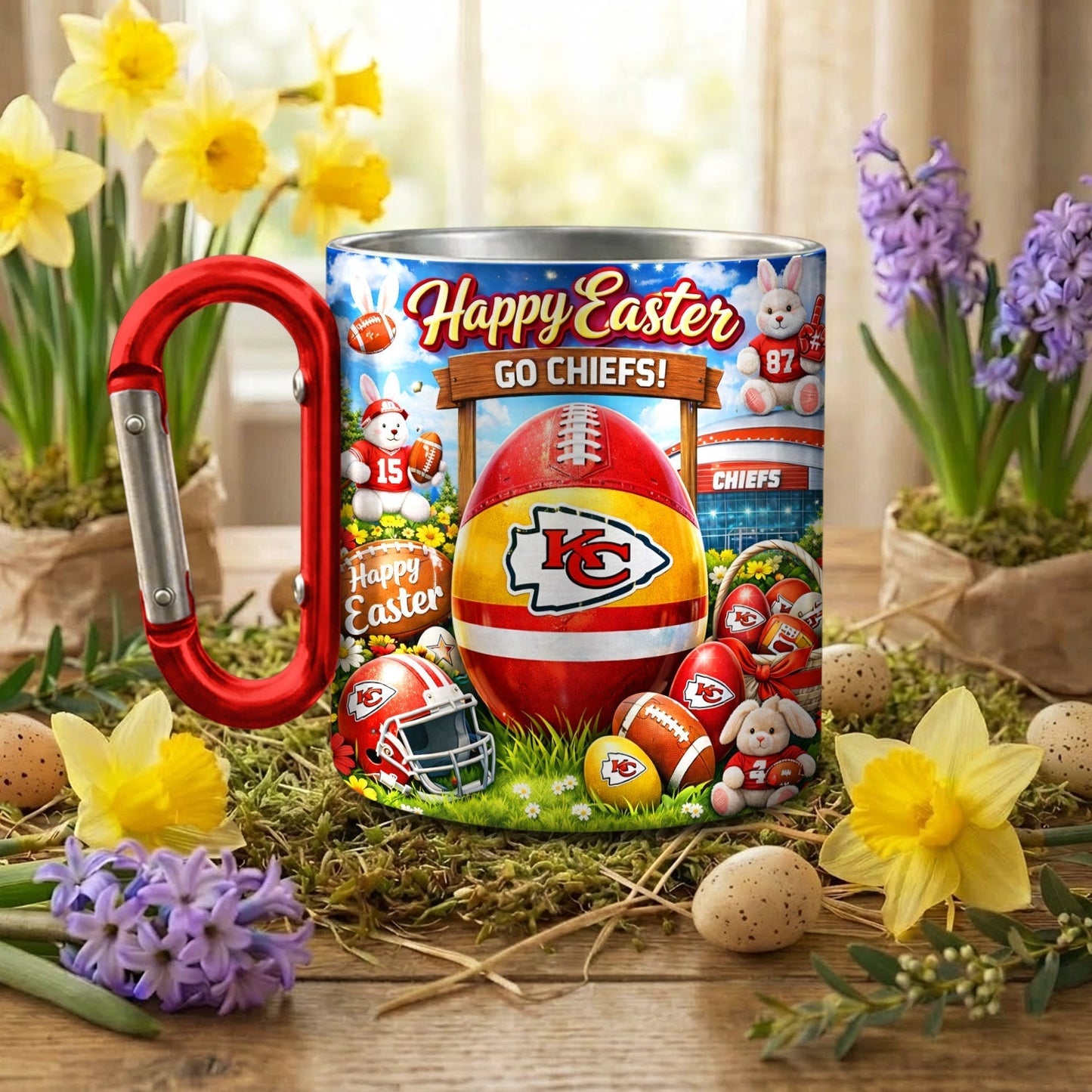 Premium NFL X KCC Festival Of Easter Carabiner Mug Limited Editions NDT NHM 060326