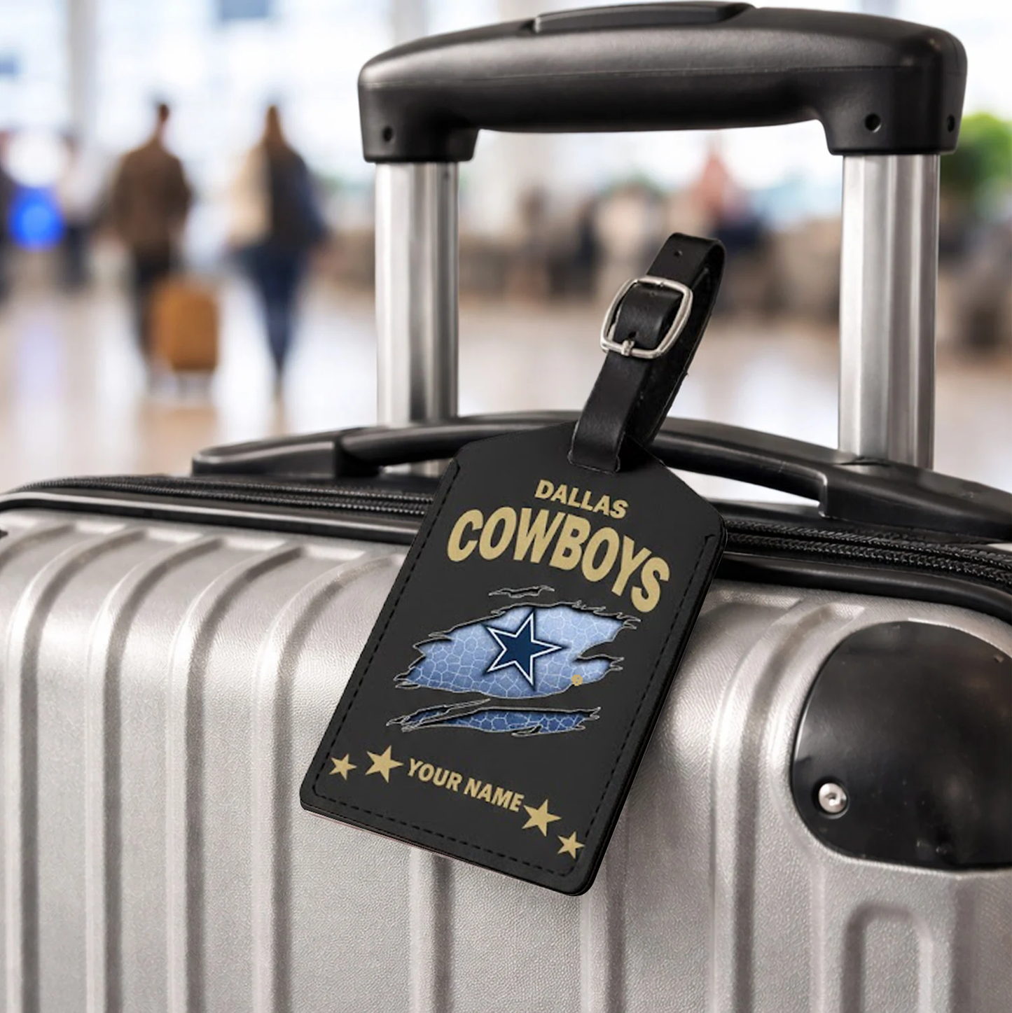 Premium NFL x DC  Personalized Leather Luggage Tag NDT VHM 170126