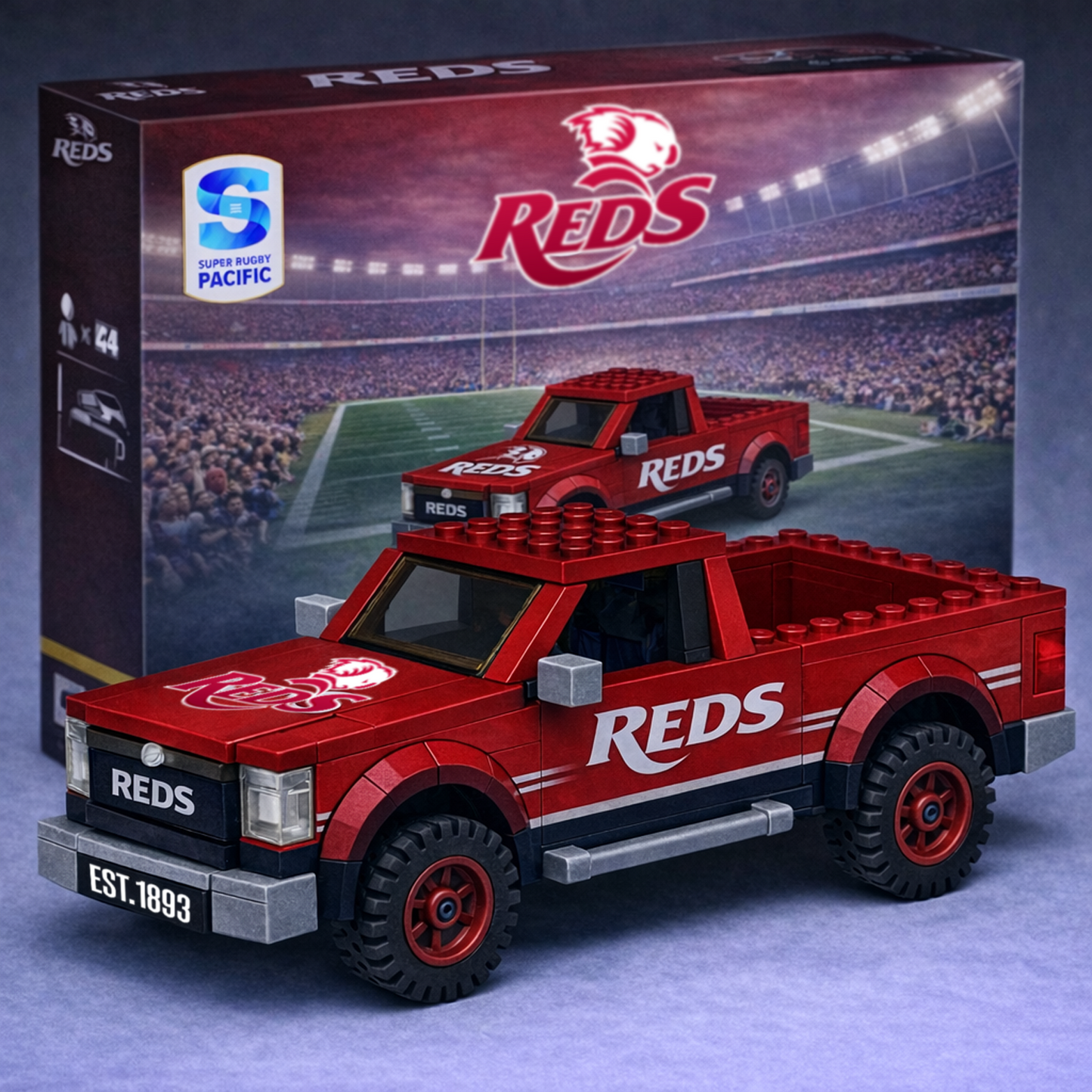 RED x SPR Building Blocks Truck Toy Set DatND DVT