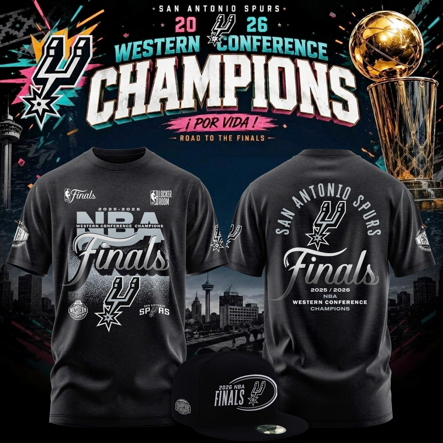 SAS 2026 Western Conference Champions 3D Shirt V3 0206 DatND DVT