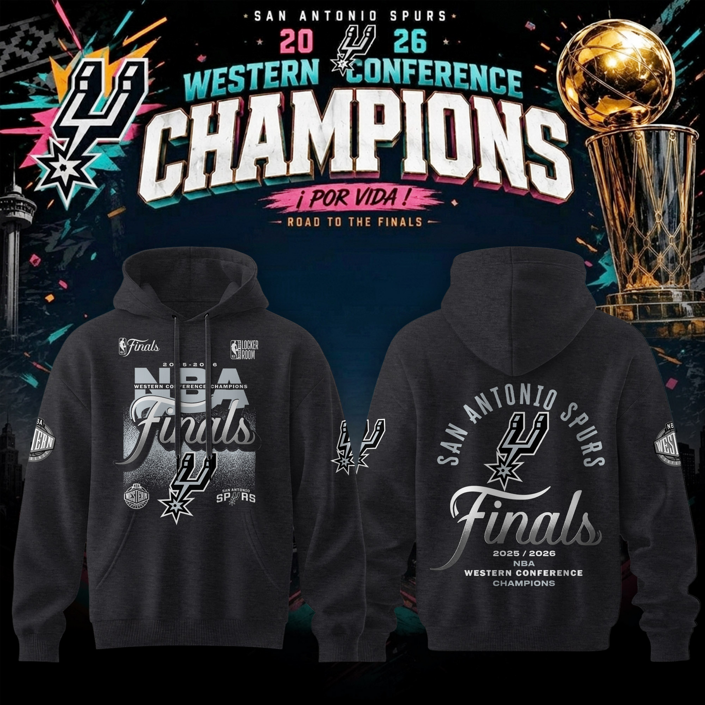 SAS 2026 Western Conference Champions 3D Shirt V3 0206 DatND DVT