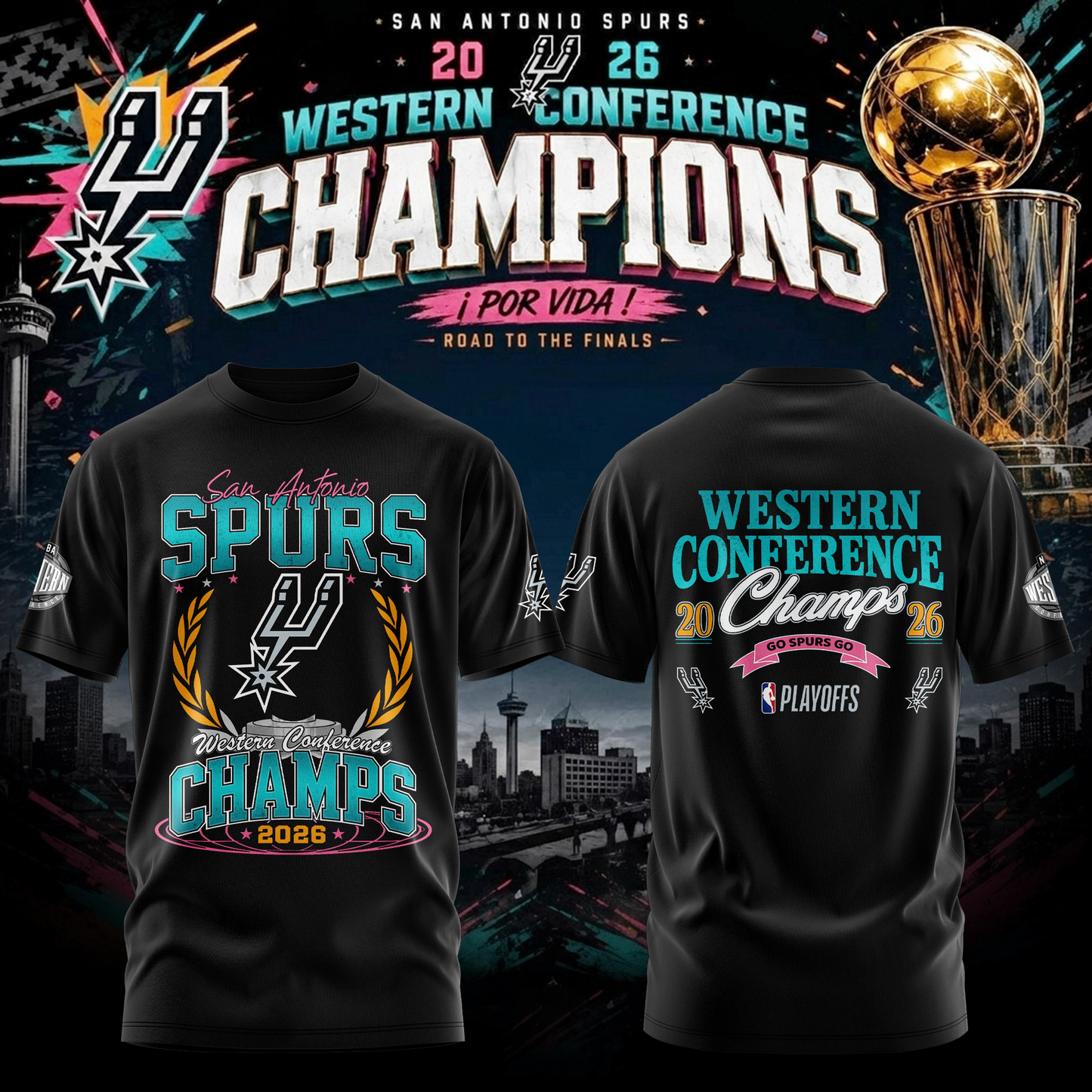 SAS 2026 Western Conference Champions 3D Shirt V5 0206 DatND DVT