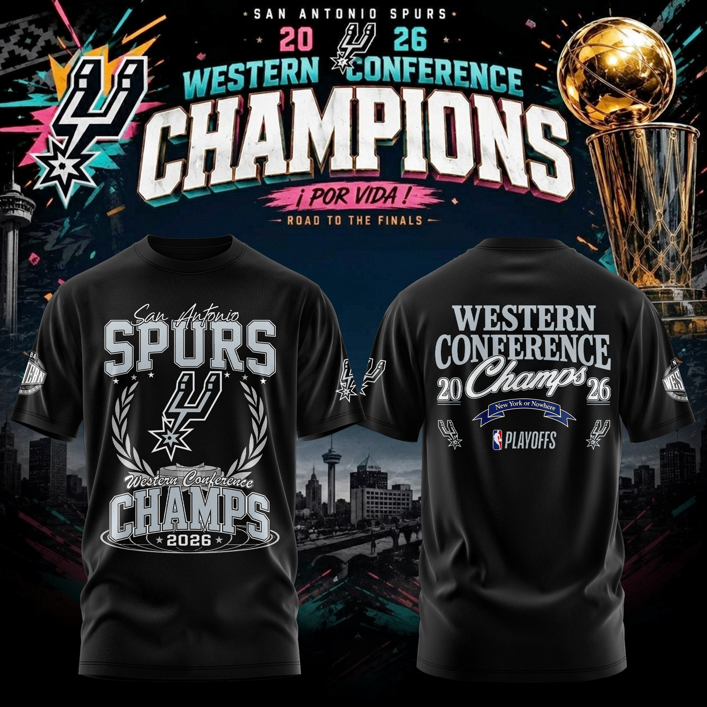 SAS 2026 Western Conference Champions 3D Shirt V7 0206 DatND DVT