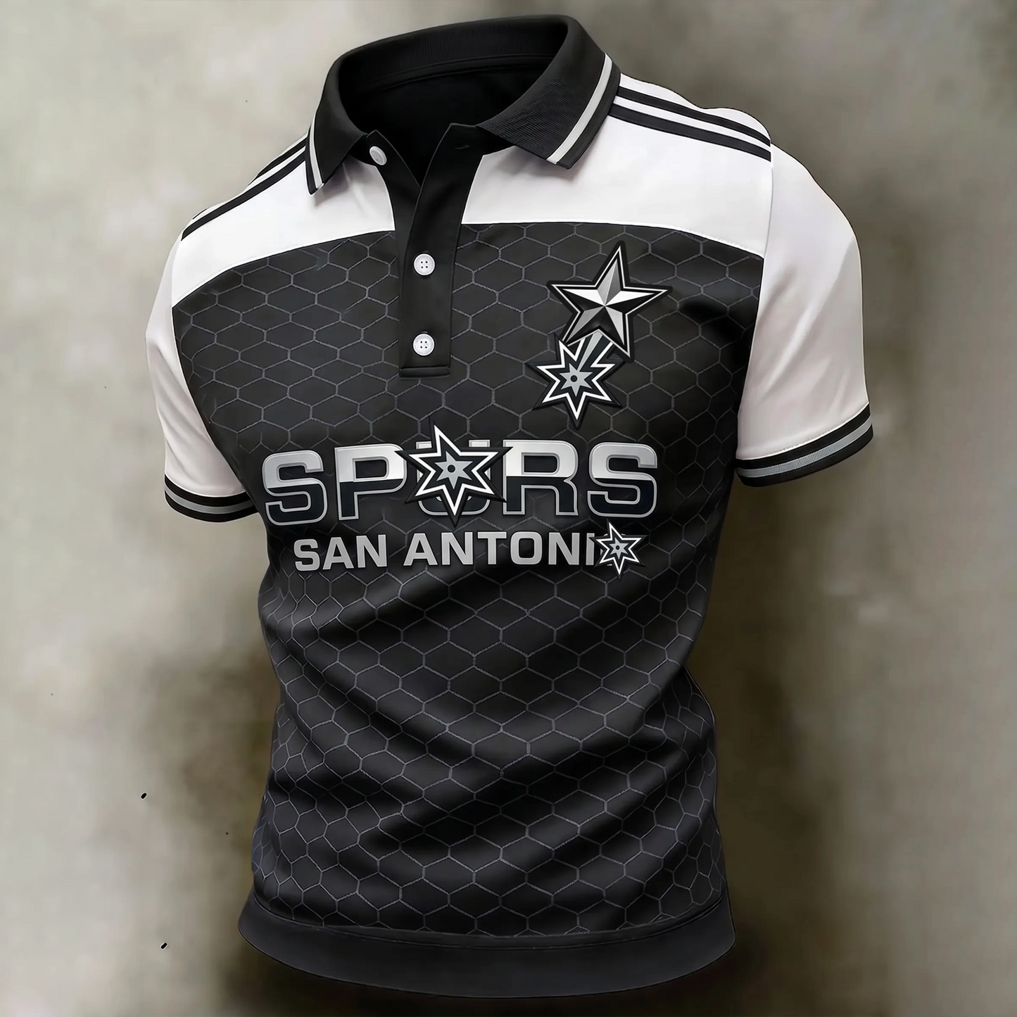 SAS x NBA Men's Basketball Lovers Print Casual Polo V2 0206 DatND DVT