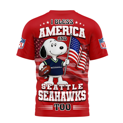 SEA Premium NFL Snoopy America 250 3D Shirt 1706