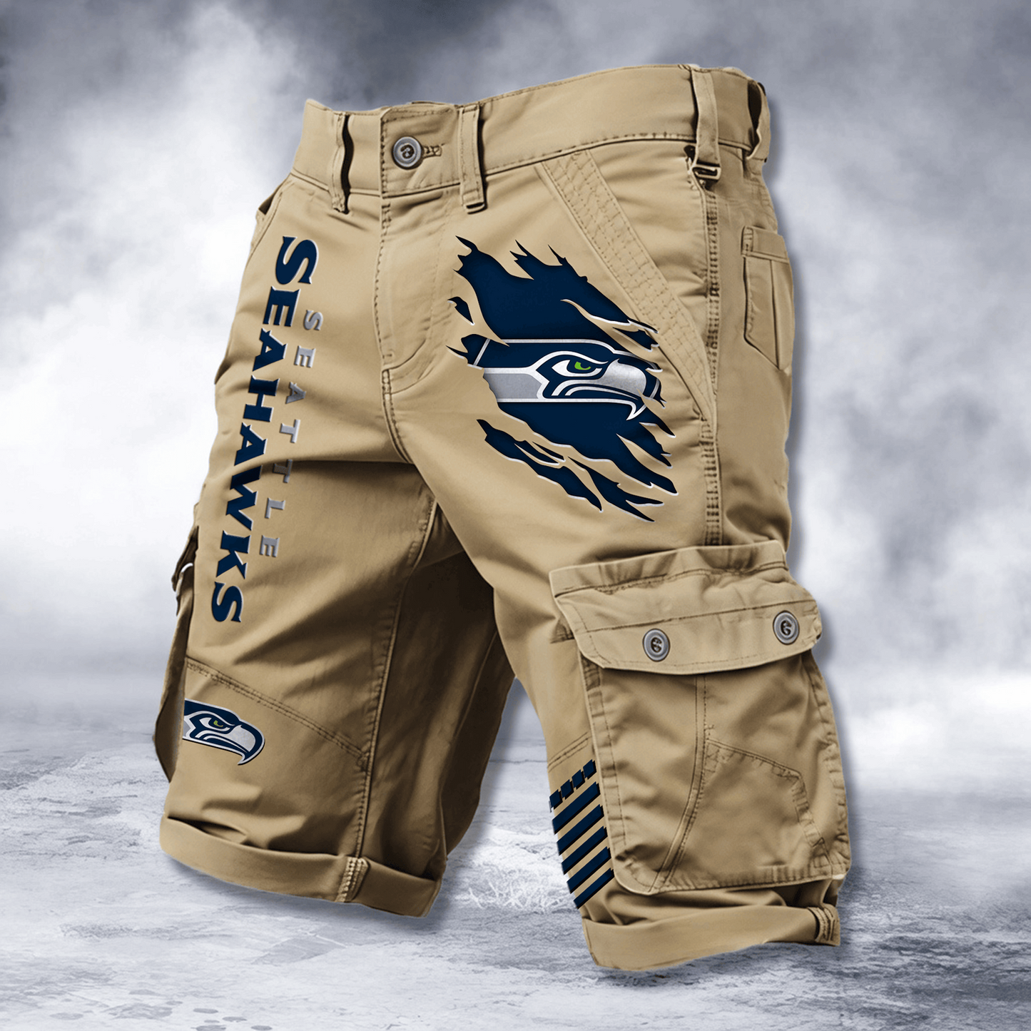 SEA x NFL Cotton Cargo Shorts DATND TANTD 2705
