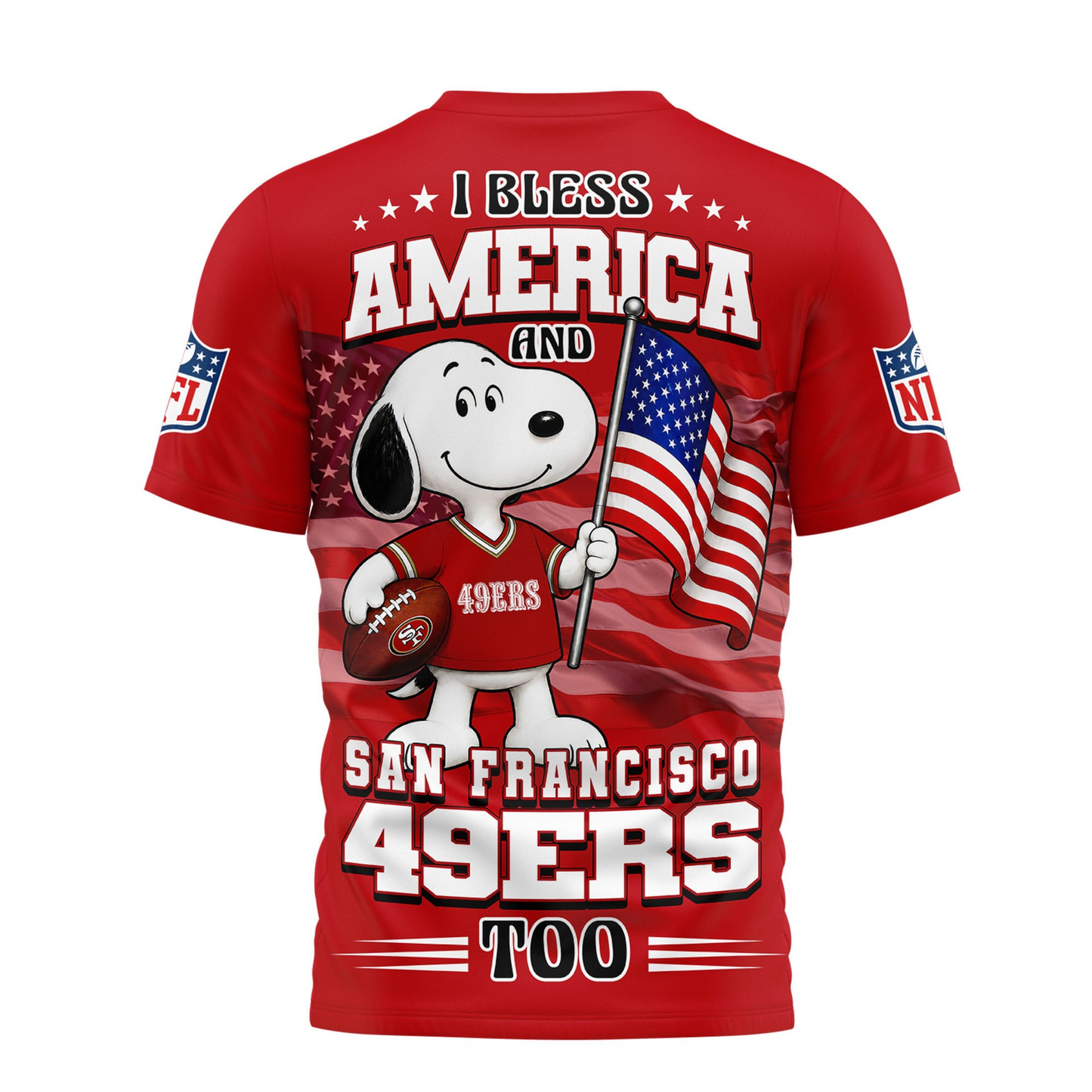 SF Premium NFL Snoopy America 250 3D Shirt 1706