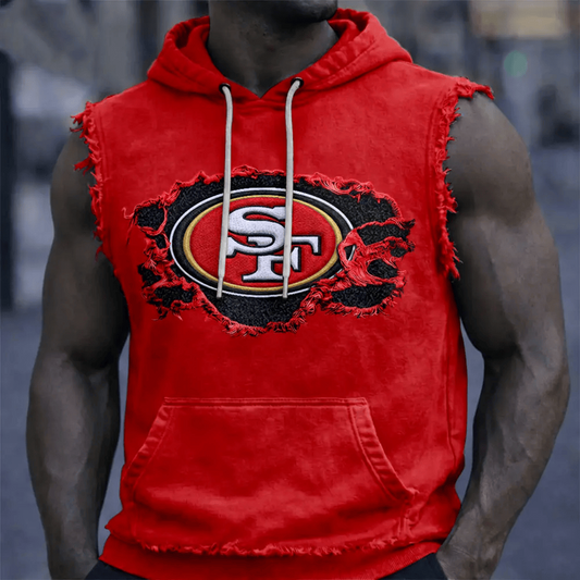 SF x NFL Menƒ??s Sleeveless Hoodie Tank DATND TANTD 280526