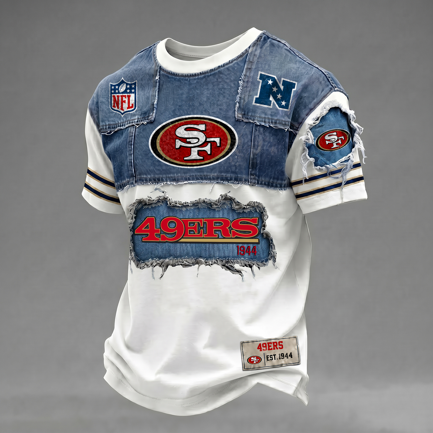 SF x NFL Patchwork Denim T-Shirt DATND TANTD 080626