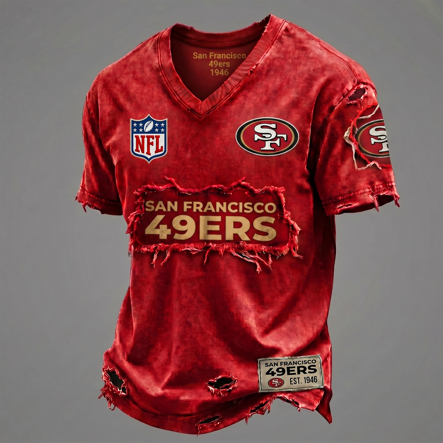 SF NFL Premium V-Neck T-shirt Gift For Fans 0306 NAK DATND TTT
