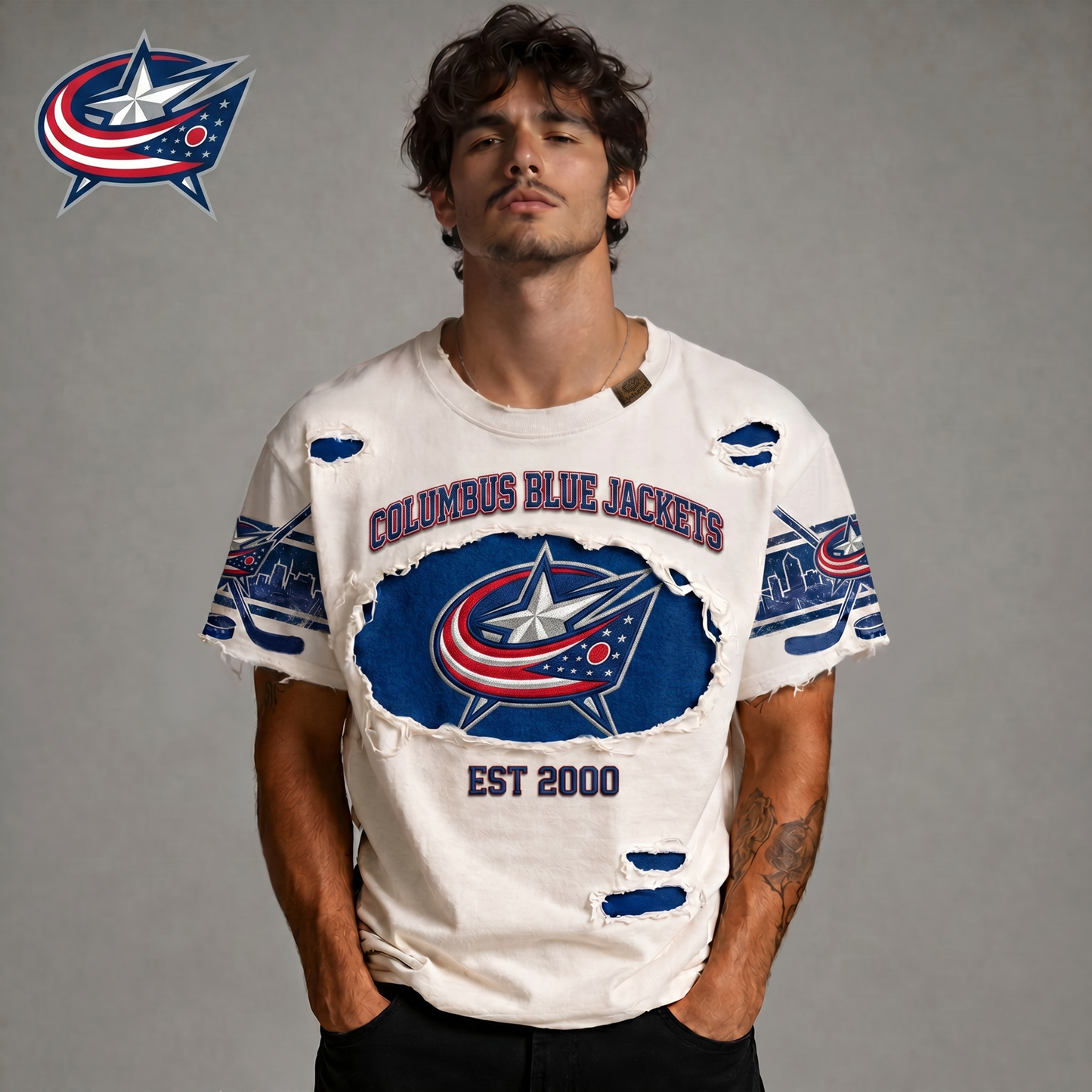 SIGNATURE SERIES NHL x CBJ BESPOKE CRACK SHIRT LIMITED EDITIONS NDT VHM 300526