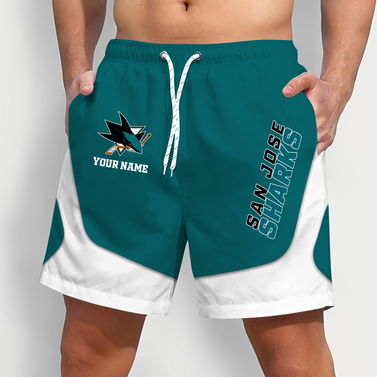 SJS x NHL Team Special Short Pants For Men Custom Name Gifts DATND TANTD 090426