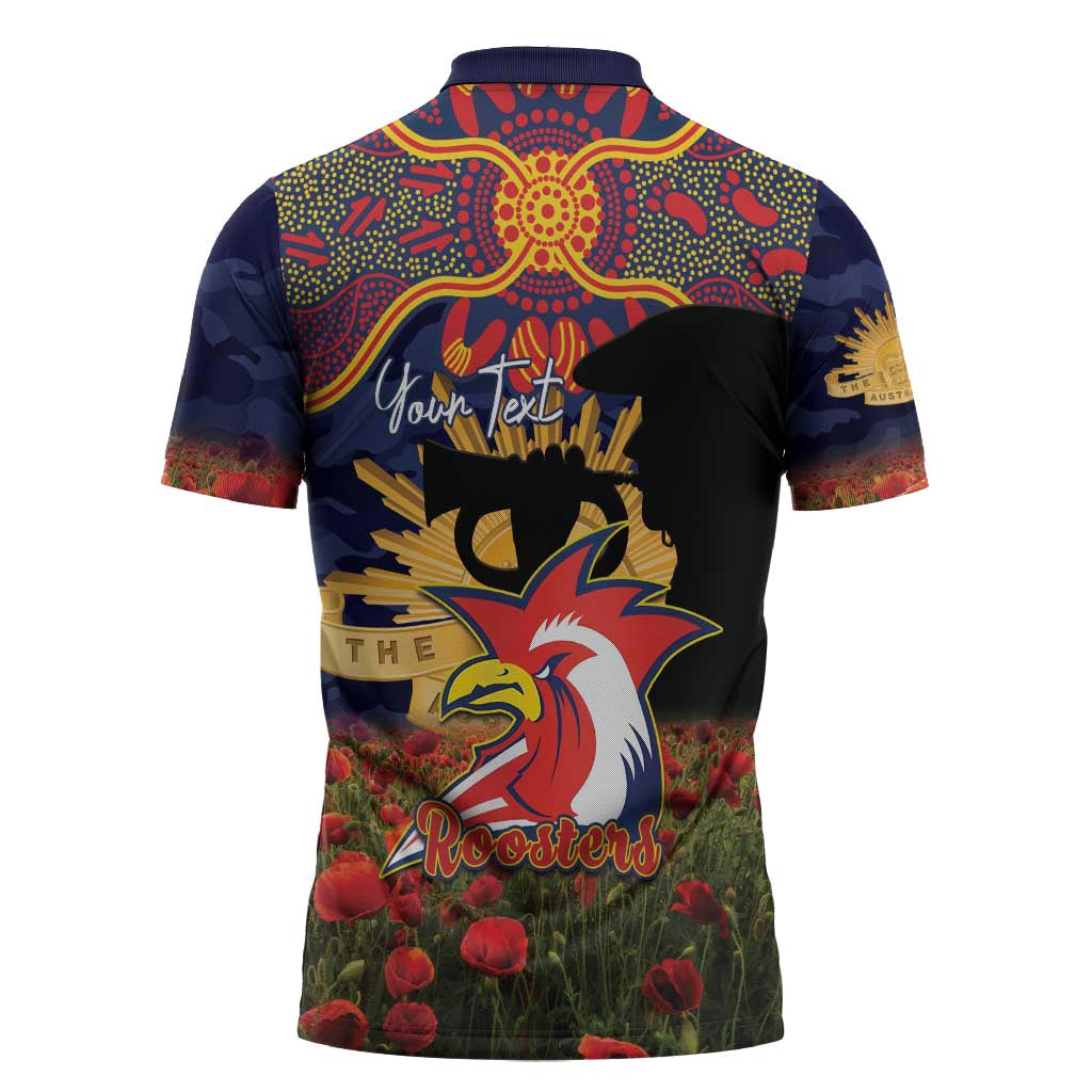 SYD x NRL Rugby ANZAC Day Zipper Polo Shirt Last Post Poppy We Will Remember Them LT14 DatND DVT