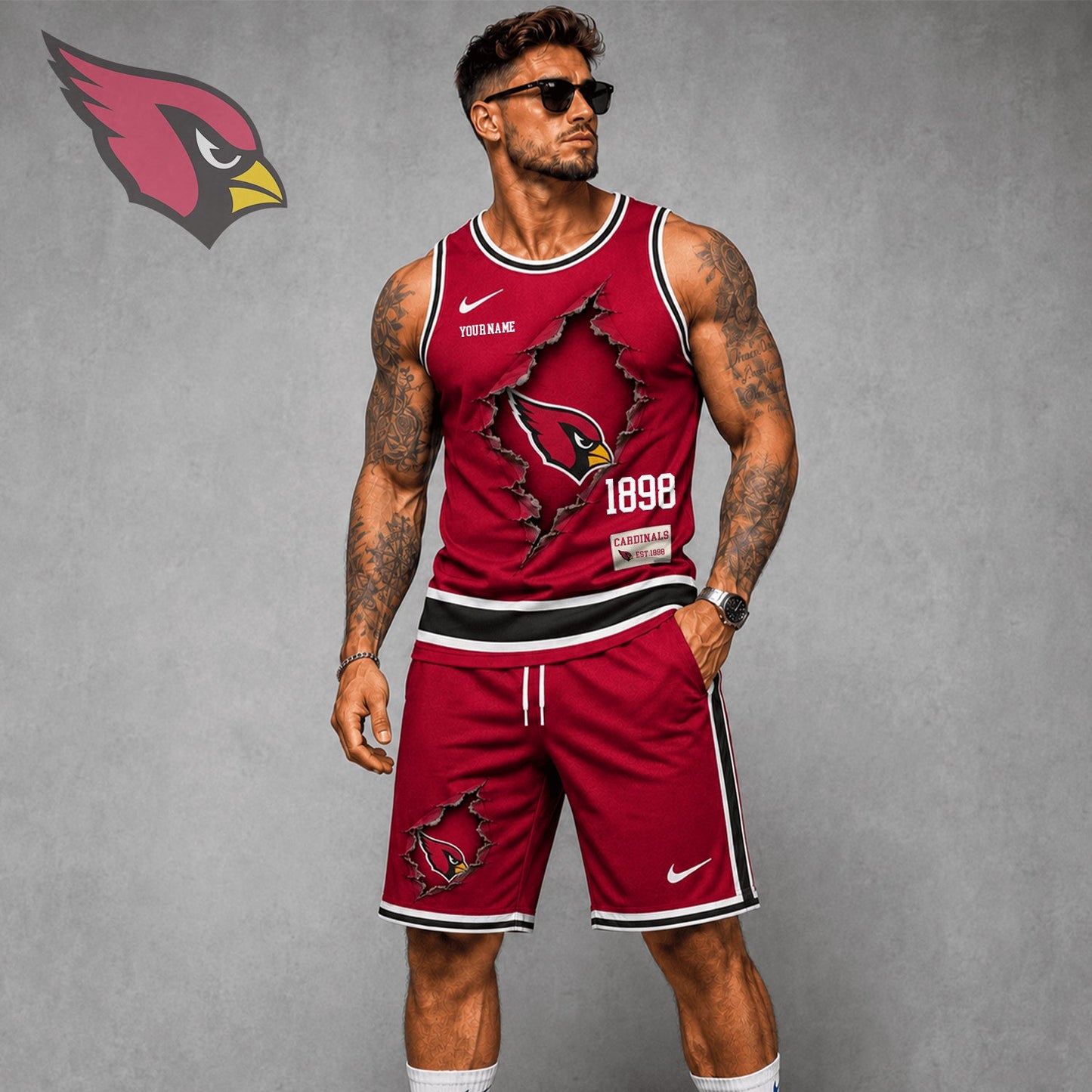 Signature Luxury NFL X ARI Game Day Football Fan Tank Top Bespoke Sovereign Shirt 110626