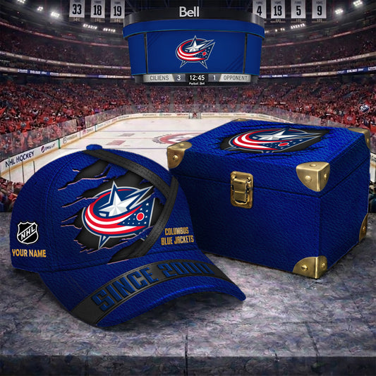 Signature Series NHL x CBJ  BESPOKE CRACK CUSTOM NAME HAT V2 PLUS NDT NTN 250426