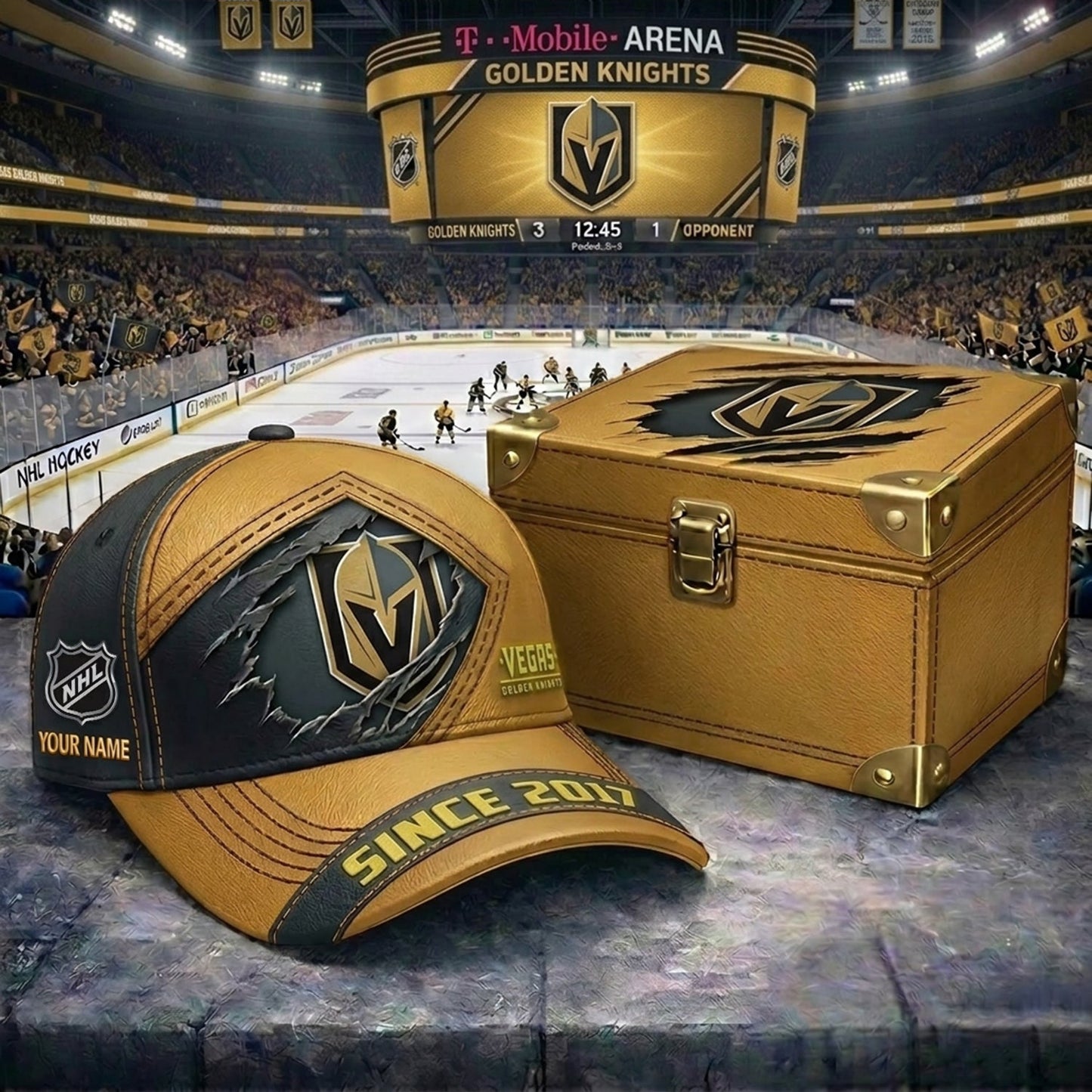 Signature Series NHL x VGK BESPOKE CRACK CUSTOM NAME HAT V1 PLUS NDT NHM 250426