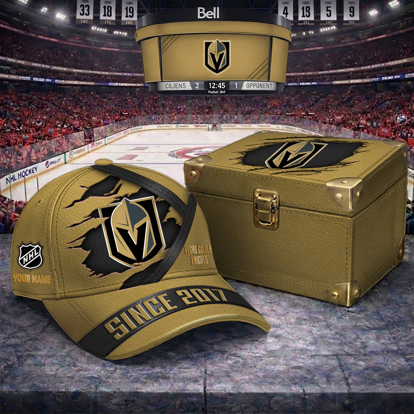 Signature Series NHL x VGK BESPOKE CRACK CUSTOM NAME HAT V2 PLUS NDT NTN 250426