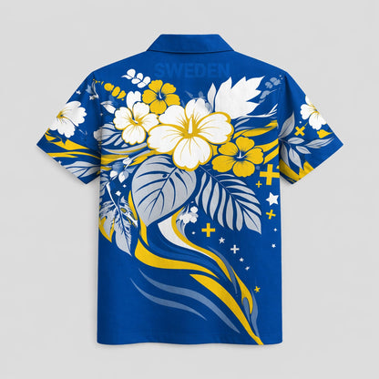 Sweden World Cup 2026 Floral Hawaiian Shirt PVT02 DATND LBN 90526