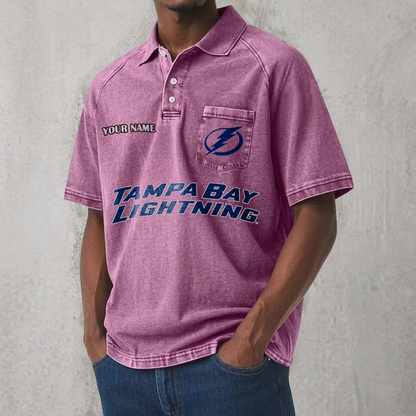 TBL x NHL Men's Distressed Turn-Down Collar Polo DATND TANTD 250526