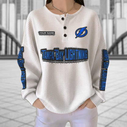 TBL x NHL Personalized Waffle Knit Henley Sweatshirt 2005 DatND DVT