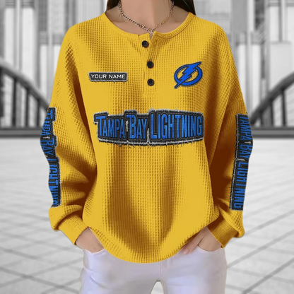TBL x NHL Personalized Waffle Knit Henley Sweatshirt 2005 DatND DVT