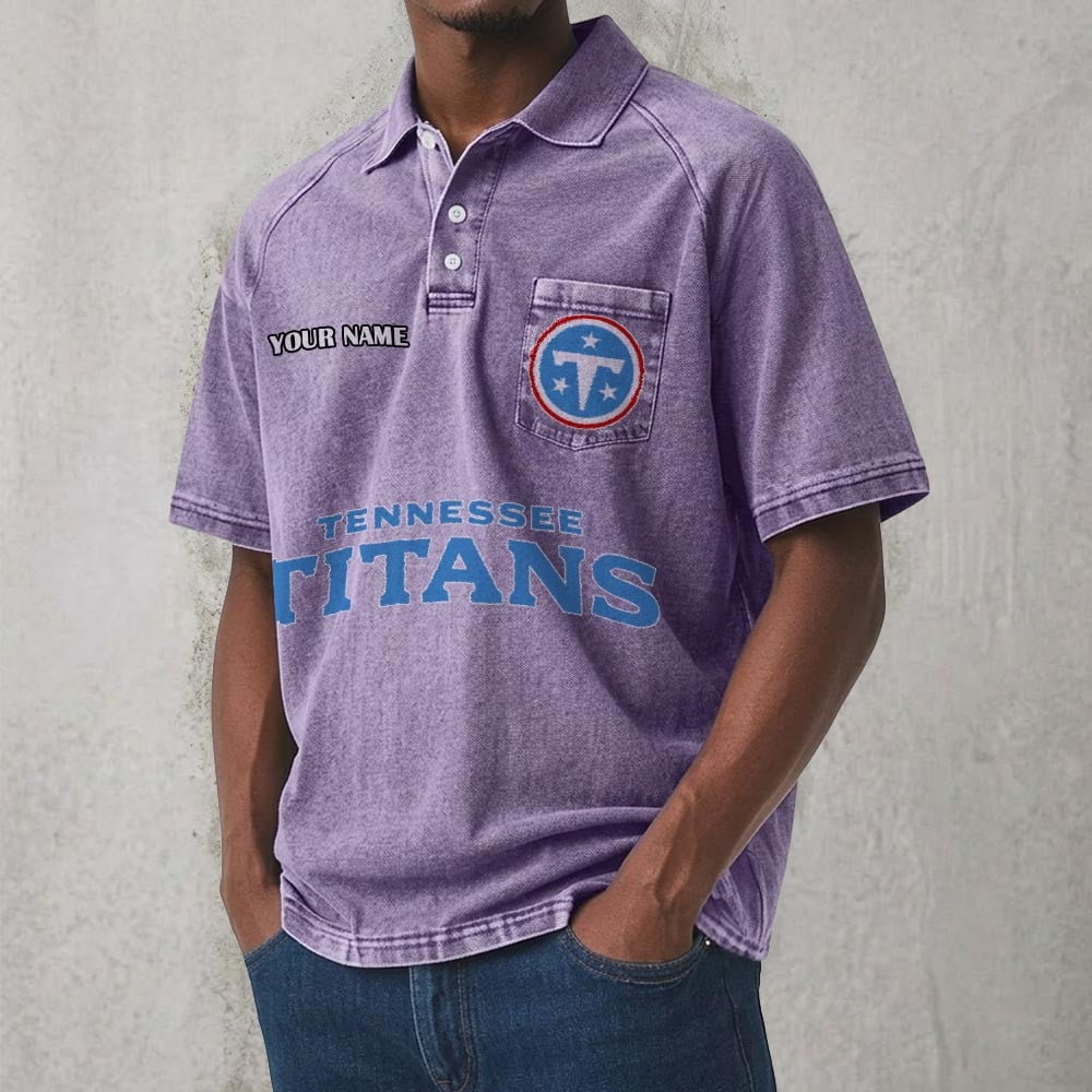 TEN x NFL Men's Distressed Turn-Down Collar Polo DATND TANTD 250526