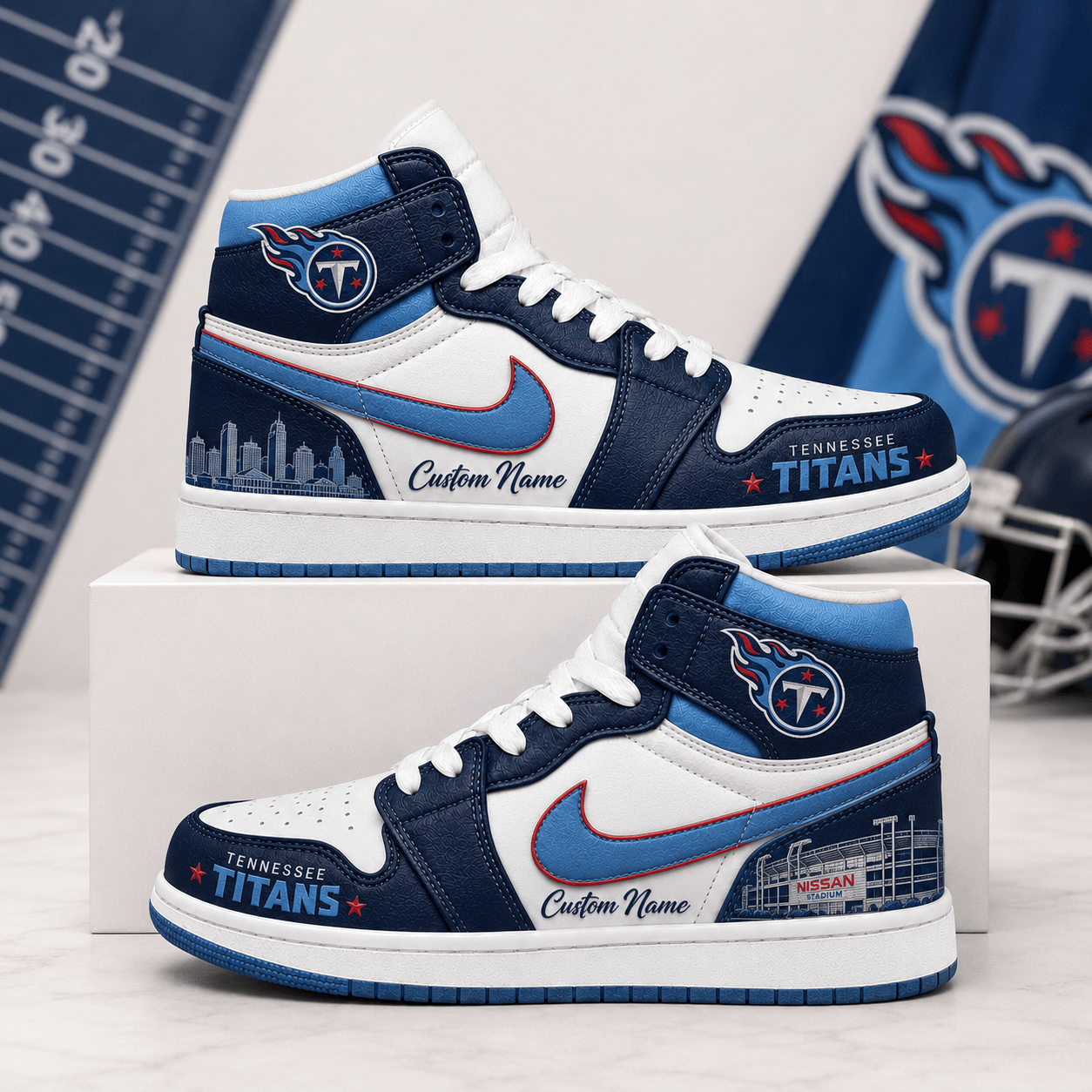 TT x NFL Luxury Air Jordan 1 Sneakers 230626