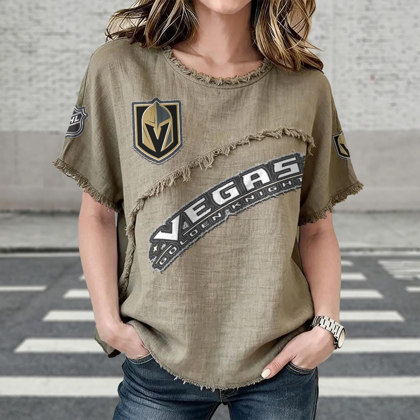 VGK x NHL Womenƒ??s Vintage O-Neck 2905 DatND DVT