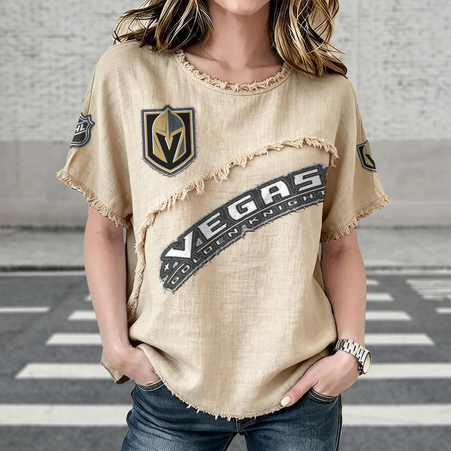 VGK x NHL Womenƒ??s Vintage O-Neck 2905 DatND DVT