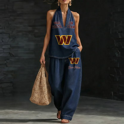 WAS x NFL Women's Vintage Washed Denim Suit DATND TANTD 030626